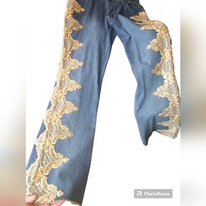 Jeans NWT Lace Embroidery Pants 8
